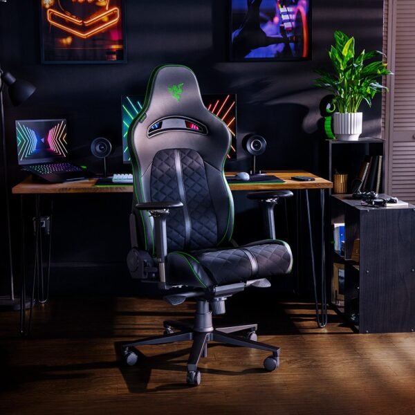 Razer Chair Enki X PU Leather, 2D-Armrests, black-green - Image 7